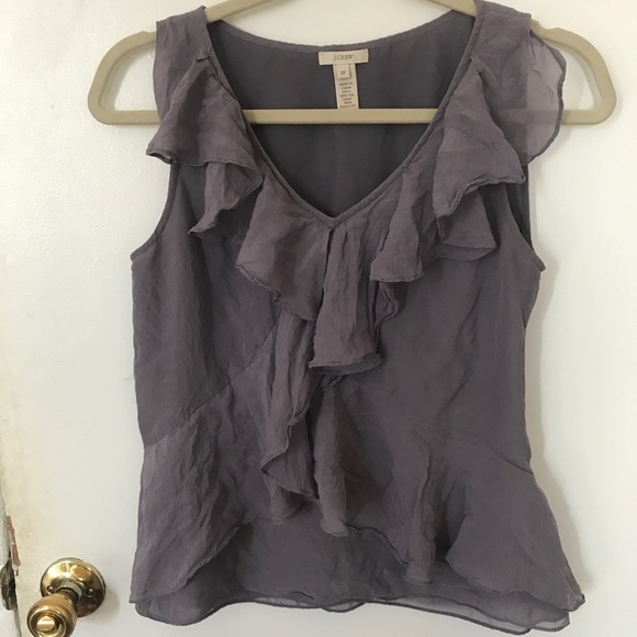 Silk J Crew Ruffle Tank - Picture 5 of 5
